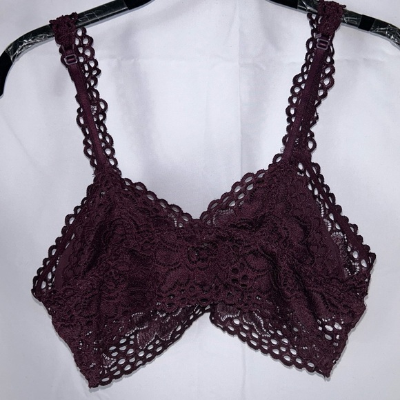 Aerie Bralette Boho Floral Lace Stretch Band Wire free Removable Padded Bra - Picture 8 of 9